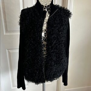 Black Mongolian Fur Women's Jacket